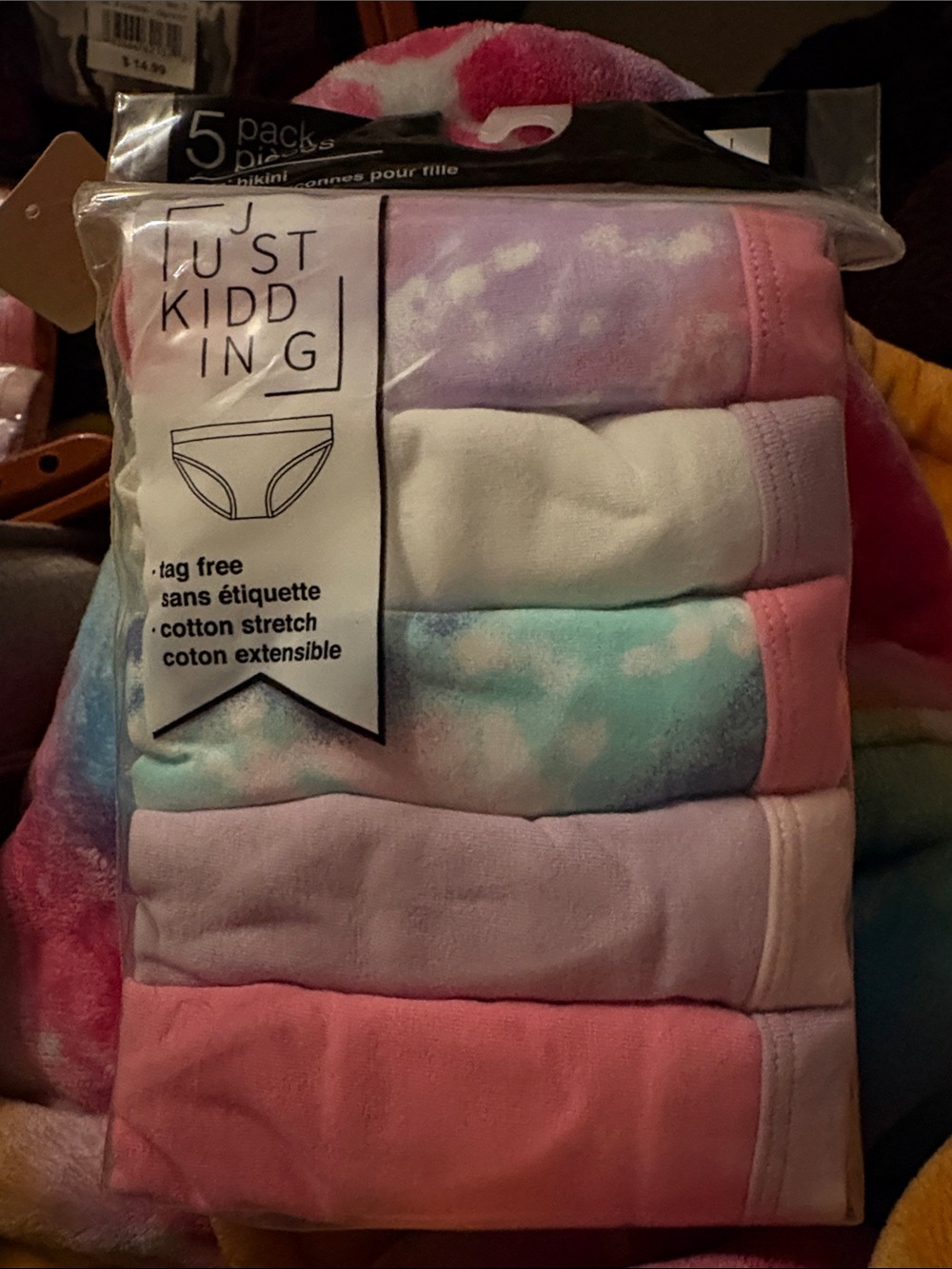 Girls' 5-Pack Cotton Stretch Briefs - Pastel Multicolor